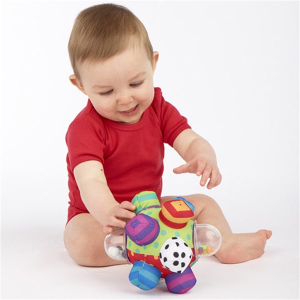 Baby Hand Holding Rattle Ball Tactile Sense Stereo Cloth Ball Toy Feat