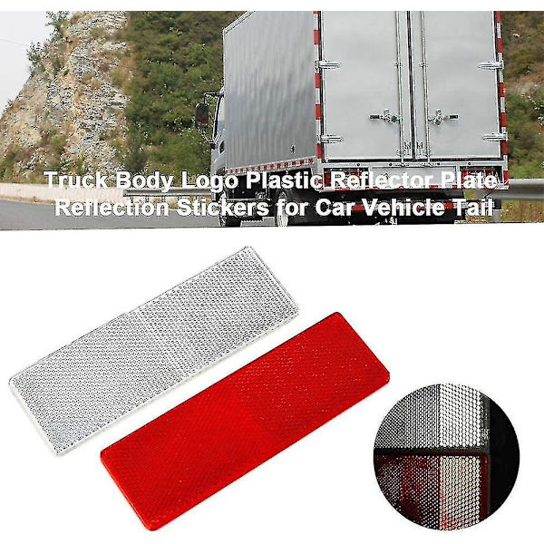 Trailer Refleks Advarselsplade Plastik Rød/hvid Markører (2 Farver) 12 Styk