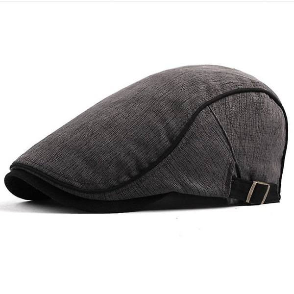 Drenge Mænds Flade Kasket Baret Cabbie Hatte Land Peaky Newsboy Golf Kørsel Kasketter Dark Gray