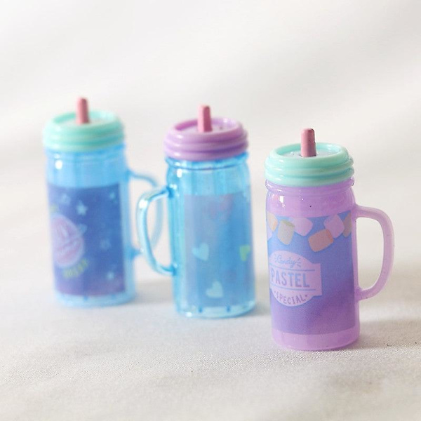 Miniatyr möbler leksak dockhus DIY dekoration tillbehör mini juice sugrör drycker