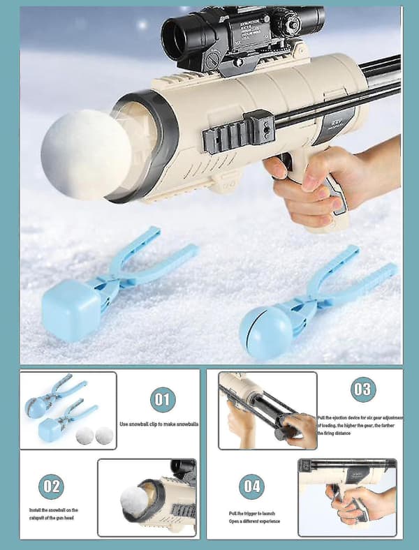 Jule Snebolde Blaster Pistoler Snebold Maker Legetøjssæt Snebold Former Og Launcher