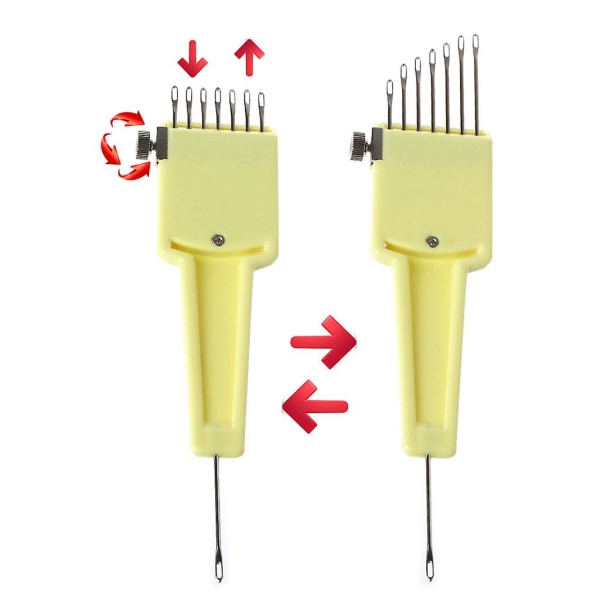 1x7 neulat säädettävä siirtotyökalu 4,5 mm/9 mm neulekoneelle Uusi