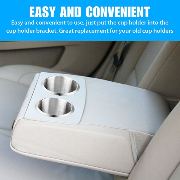 2 X Stainless Steel Cup Drinking Holder Portable Durable Cup Organizer For Marine Boat Car Truck Camper Storage Car Accessories - Drinks Holders