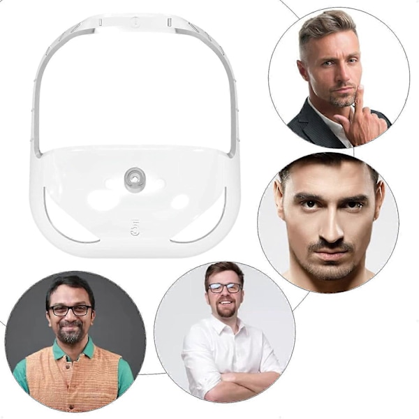 Skäggformare Getingskägg Styling Mall Skäggformningsverktyg Mode Getingskägg Rakmall Getingskägg Trimmerverktyg för Män, 5 Storlekar white 2 Set