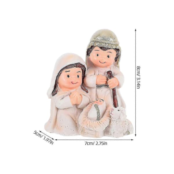 2026 Julepynt Harpiksfigur for Kirkedekor 1 sett