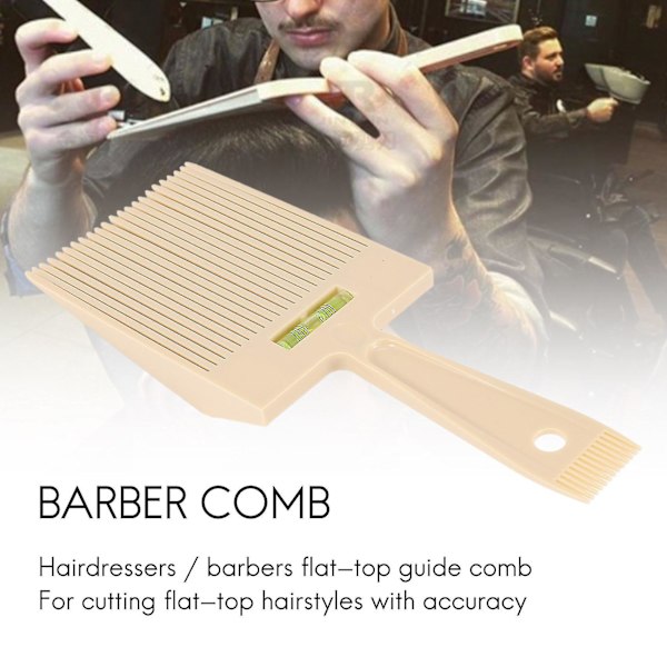 Flat Top Guide Comb Med Flydende Boblevandsret Flattop Hår Flattopper Beige