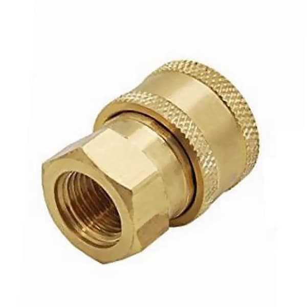 Messing Quick Release Højtryksrenser Slange Adapter Konnektor til 1/4' Hun