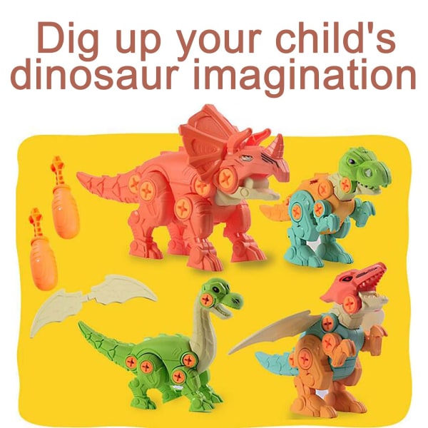 Barnens vetenskap och utbildning DIY demontering dinosaurie skruvmontering modell