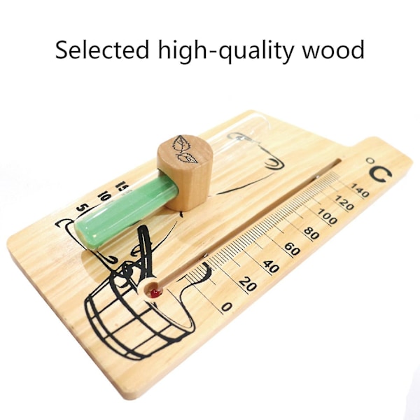2 i 1 Sauna Termometer Sand Timer Timeglass Tretre Termometer Temp Måler