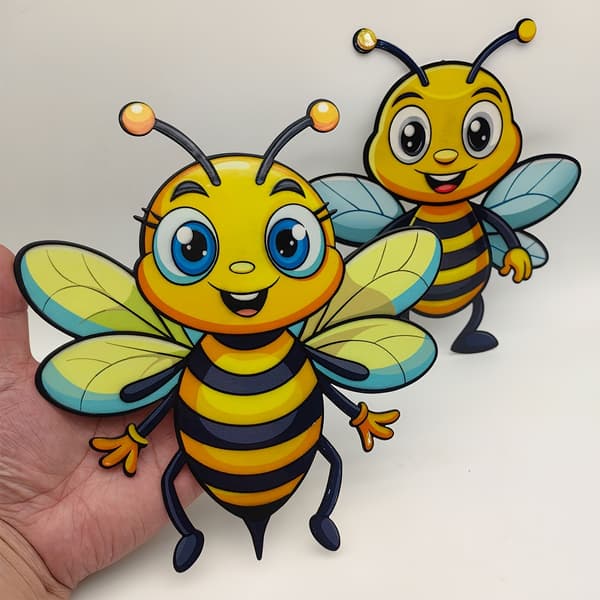 Anti-Lost kortpung RFID-blokerende punge SORT STYLE2 STYLE2 Sort style2-style2 Sort Model A Metal Bee (2pcs)