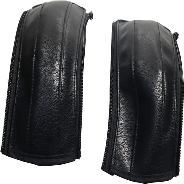 Stroller Handle Covers, Faux Leather Armrest Protectors, Waterproof Sweat-Absorbing, Black, 1 Pair 20x12cm