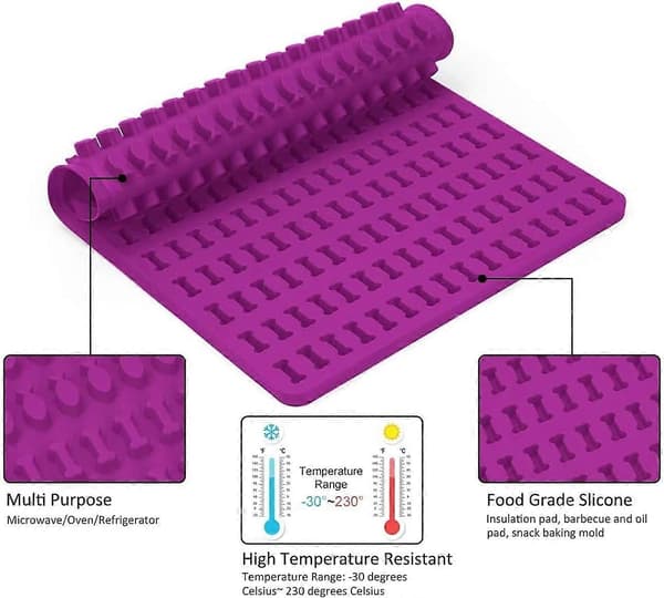 Hundeformet silikone chokoladeform Non-Stick Mini Bageform til kager, kiks