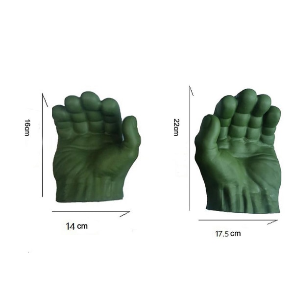 PVC Hulk-hanskat Cosplay-nyrkkeilyhanskat Lapsille Halloween Joulu Lasten Puvut Leikkikalut