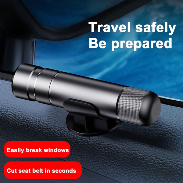 2-i-1 bilvindusglassbryter sikkerhetsbeltekutter Mini Safety Escape Hammer, 100 % ny