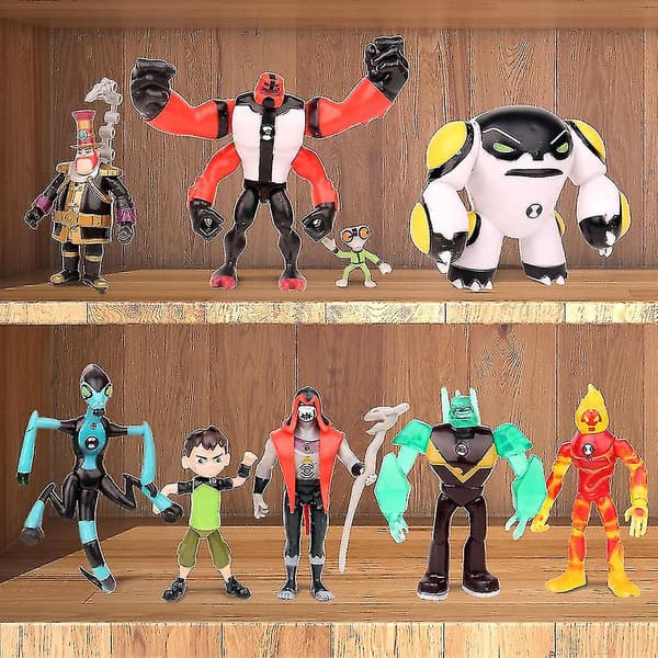 \"ben 10 Rustbucket Figur Bundle (1.18\"\"-4.72\"\") Figurer Legetøj 9stk/sæt\"