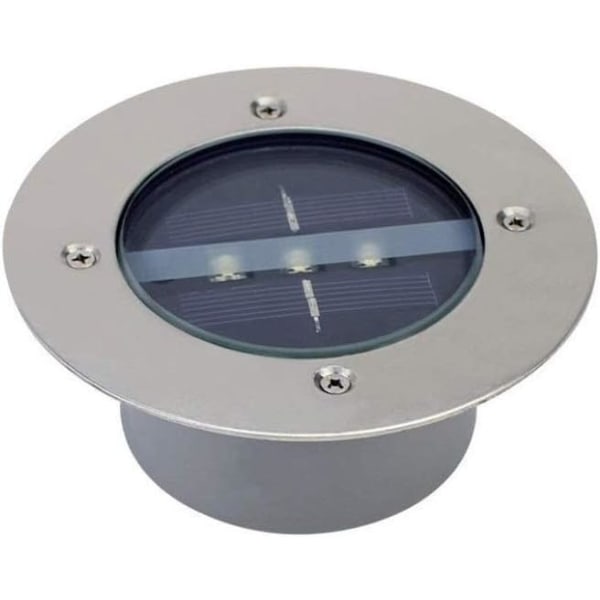 3W pyöreä LED aurinkopaneelivalaisin IP67 vedenpitävä uima-altaan sisustus haudattu lamppu patio maisema maakaivon kohdevalo