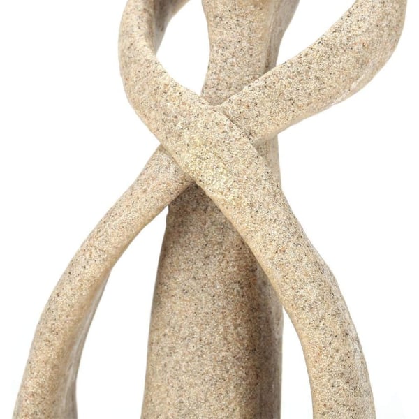 Håndlavet sandsten Sandsten kysser par statue Craft Carving Art Miniature Model Dekoration