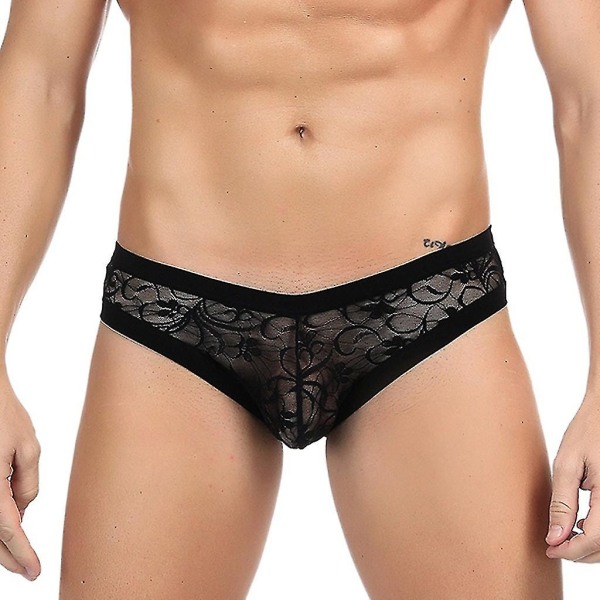 Herre Mote Briefs Blonder Lav Midje Sexy Truser Pustende Black L