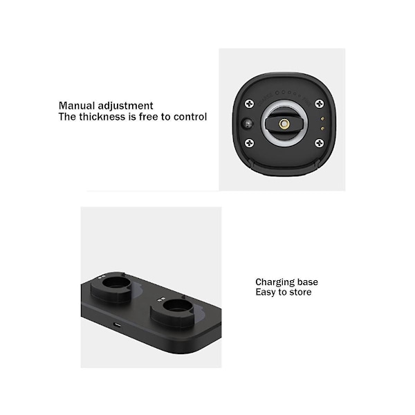 Sähköinen suola- ja pippurimyllysetti - USB-ladattava pohja Täytettävä mauste Automaattinen suola&pippuri