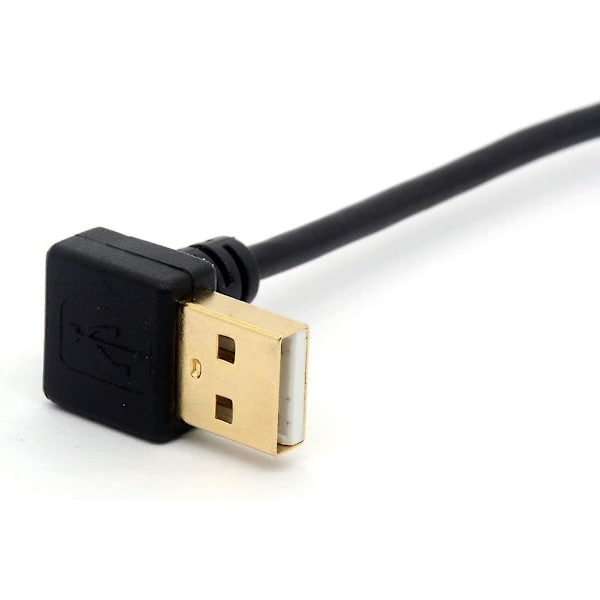 Kullattu USB C -kaapeli 90 astetta USB 2.0 -liittimeen C Oikea/vasen kulma Urosjatkokaapelin datansiirtosynkronointikaapeli (90 tyyppi C-tye A alas)