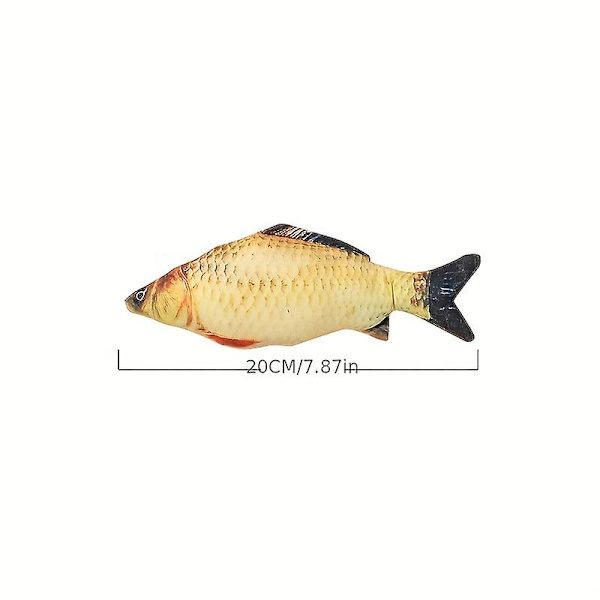 1 st simulering plysch fiskformad docka interaktiva husdjur kudde tugga hållbara tillbehör S 19.99*7.62cm