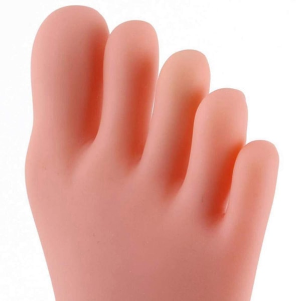 Øv på falsk fotmodell fleksibelt silikonprotesemanikyrverktøy Left foot