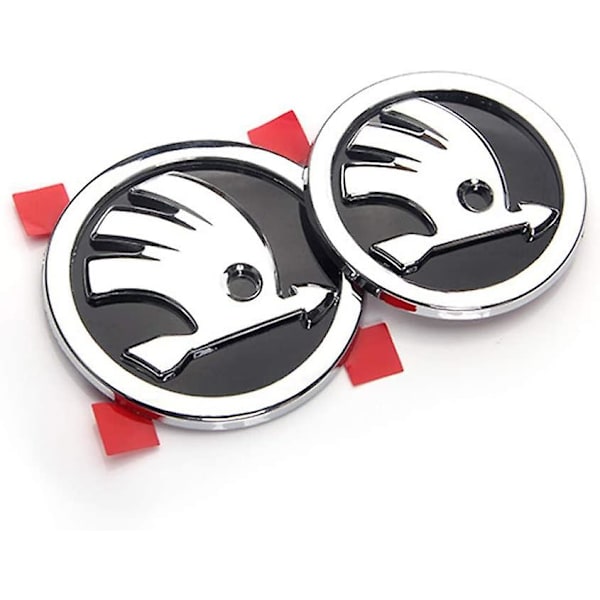 Bakre foran bil bak emblem grill 3d metallisk klistremerke for Skoda Auto karosseri dekorasjon logo styling