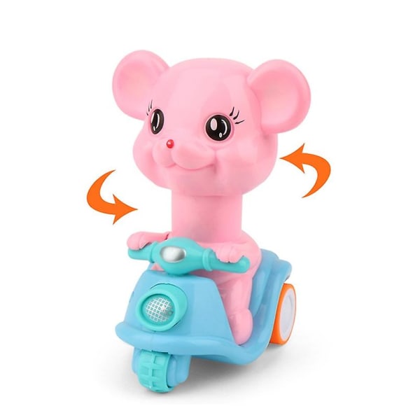 2st Sliding Press Toy Tecknad Pull Back Leksaker Cute Animal Force Tröghetsleksak Baby Pull Back Bilar Leksaker