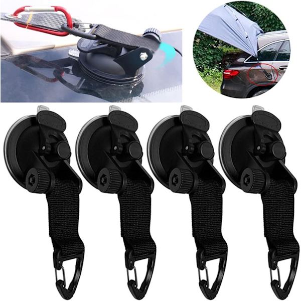 Multifunksjonell sugekopp 4 stk Heavy Duty sugekopper krok sidemarkise anker biltelt sugekopp utendørs montering telt