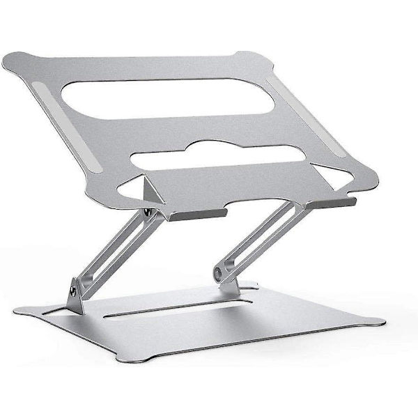 Justerbart laptopstativ - Fällbart stativ i aluminium, kompatibelt med bärbara datorer (silver)