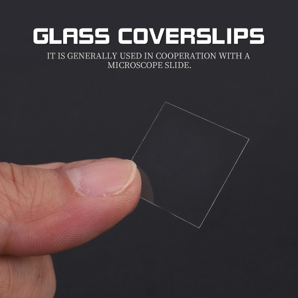100st transparenta objektglas Täckglas Täckglas 22x22 mm för mikroskop