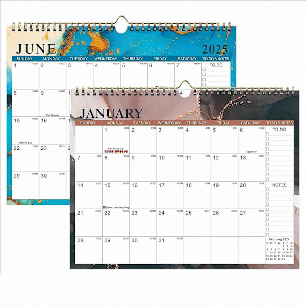 Väggkalender 2024-25 Planeringskalender Tjockt papper Års kalender Med Flera Helgdagar För Planering Och Organisering A