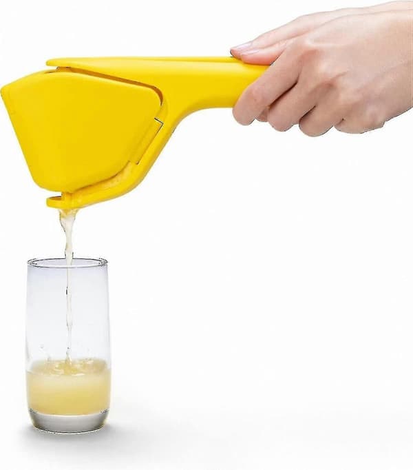Manuel citronpresser, nem citruspresse, pladsbesparende foldbart design til kompakt opbevaring, holdbart køkkenredskab Yellow