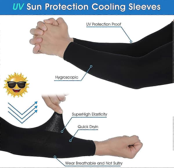 2 par børneærmer Anti UV solcreme kompression gaming ærmer til drenge piger
