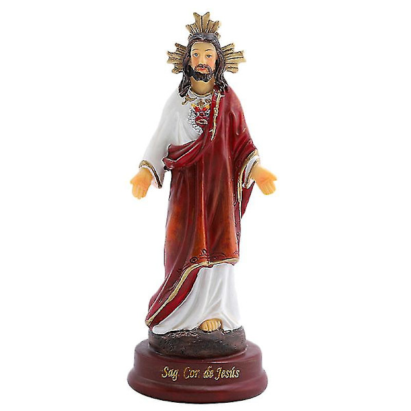 Helgen Jesus Ornament Resin Helgen Jesus Statue Ornament Skrivebordsdekorasjon