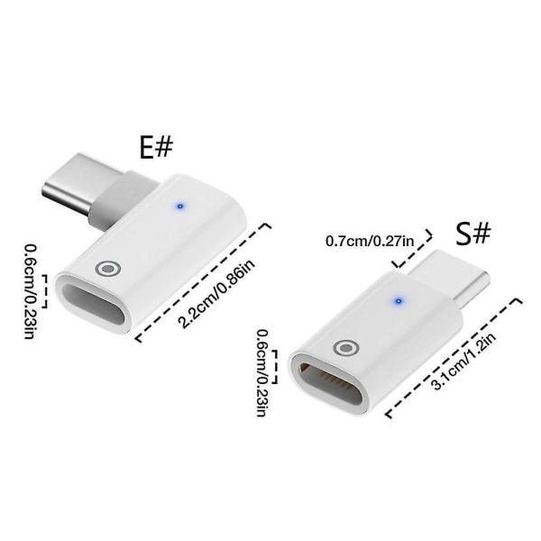 Typ C Kabelomvandlare Laddare 90/180 -blixt Hona Till USB Hane Adapter Straight head