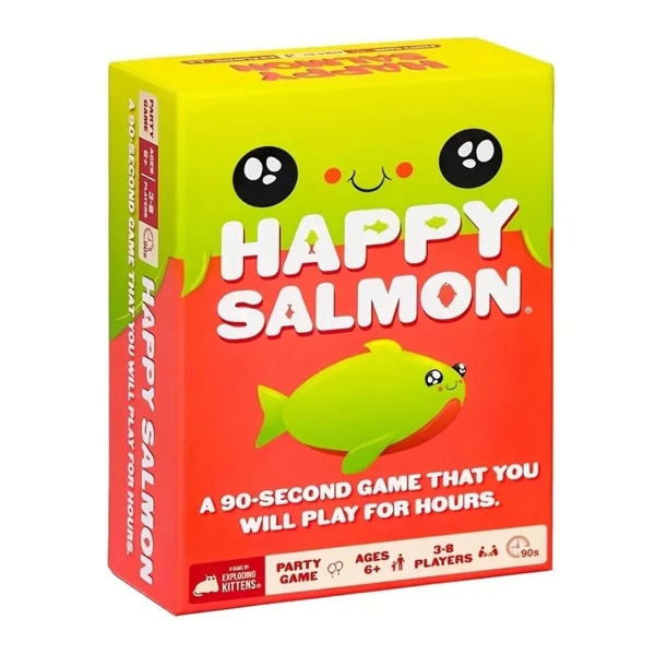 Happy Salmon Kortspil Eksploderende Killinger 90 Sekunders Spil 3-8 Spillere Familie Fest Brætspil til Børn Voksne