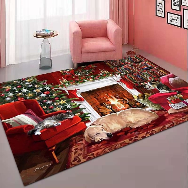 Europeisk och amerikansk stil Julmatta Vardagsrum Röda mattan Hem Festlig Semesterdekoration Jul Halkskyddsmatta 13 40x60cm