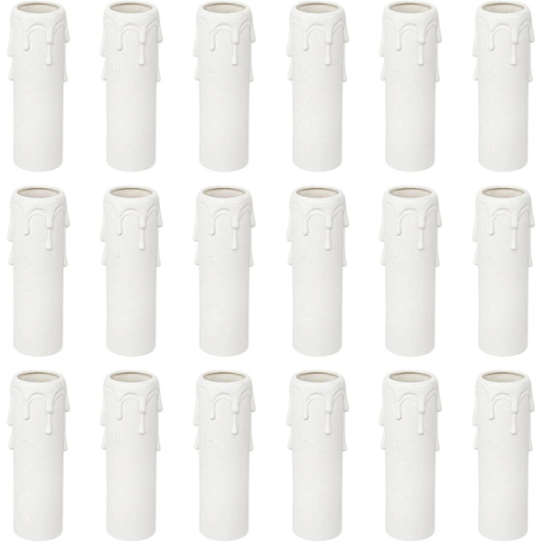 -18 stk. lampehylster dryp stearinlys rør 100*25mm stearinlys holder cover til juletræ dekoration og udskiftning af lysekroner væglampetter stearinlys holder-