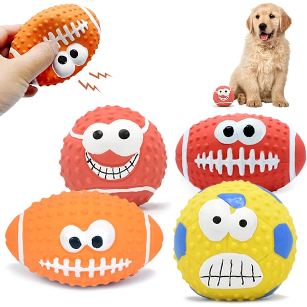 Dog Ball Toy,Latex Puppy Dog Toy Ball Sports Balls Fetch Sets,Squeaky Ball Toy for Small and Medium Dogs,Interactive Pet Toys