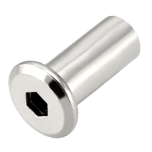 M8x20mm sekskant hode innsettingsmutter skrue stolpe hylsemutter for møbler 10 stk