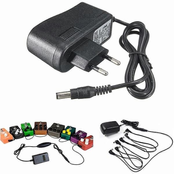 9V 1A Pedal Strømforsyningsadapter Guitar Effekt Oplader til Stompbox EU/ UK Plug