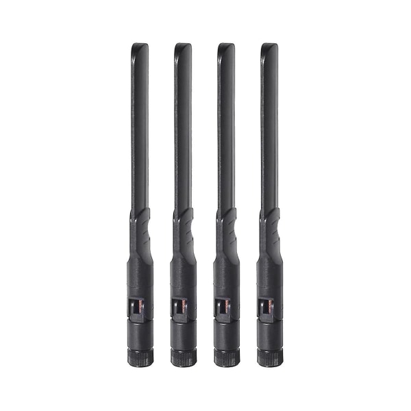 4 stk Dual Band Wifi-antenne 2,4ghz 5ghz 5,8ghz 8dbi Mimo Rp-sma hannantenne for Wifi-ruter ledning Black