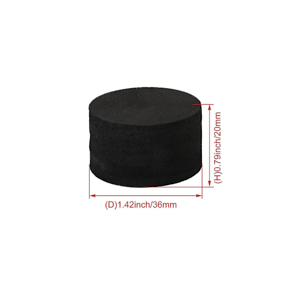 5 st trumtrigger-svampar med lim för elektronisk trumdel 36x20mm