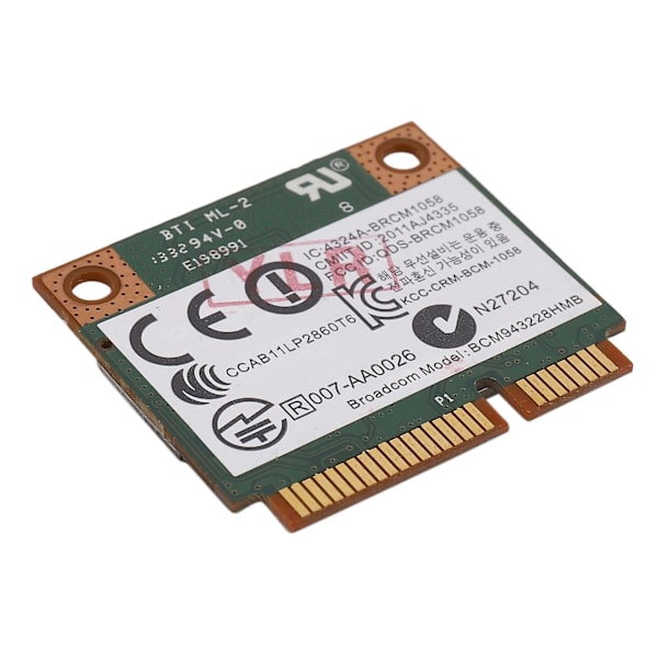 Dual Band 2.4+5g 300m 802.11a/b/g/n Wifi Bluetooth 4.0 Trådløs Halv Mini Pci-e Kort Til Hp Bcm9432