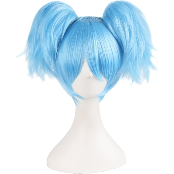 12\"/30cm Lyseblå Tredelt Paryk Kort Paryk Cosplay Parykker blue