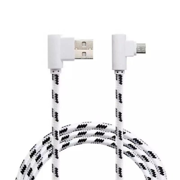 2M Micro USB Vinklet Kabel - Hvit size 50