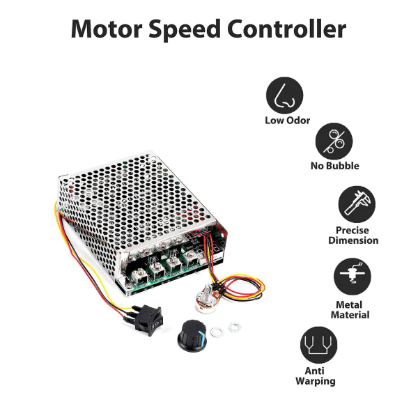 DC 10-55V 100A 3000W moottorin nopeudensäädin Käännettävä PWM-ohjaus eteen- ja taaksepäin silver