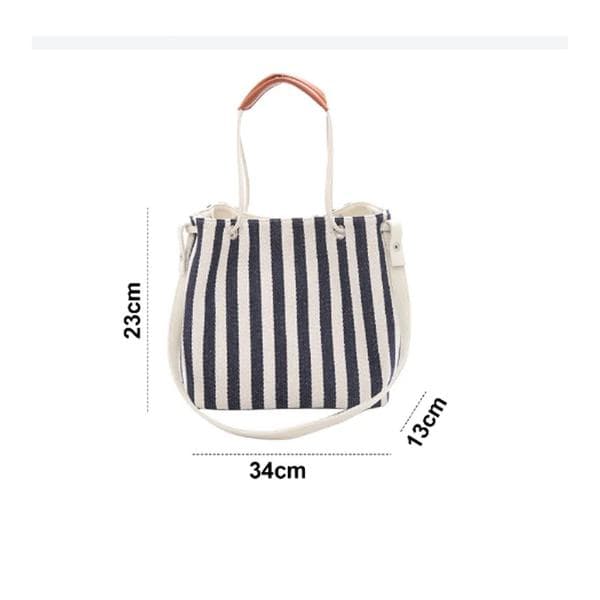 ##/Canvas Sommar Tygväskor för Kvinnor, Liten Medium Strandväska Axelväska Blå##/