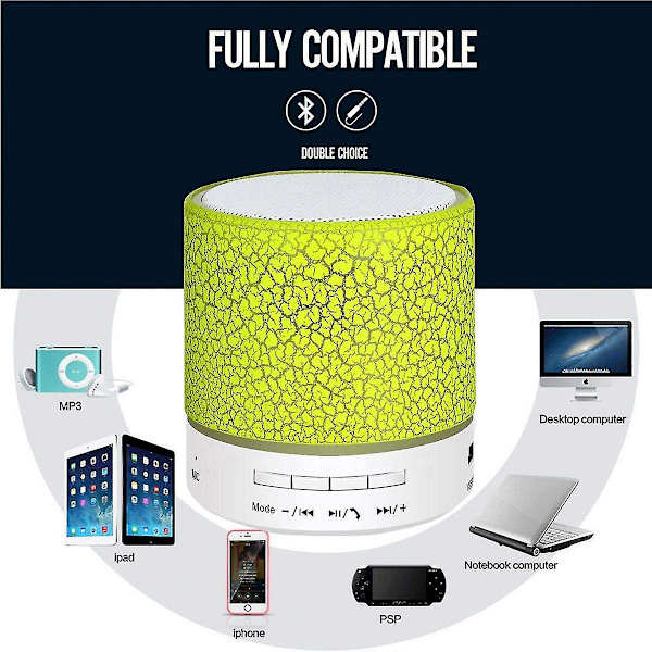 Kannettava Bluetooth Led Mini -kaiutin handsfree-puheluilla, stereofoninen ääni